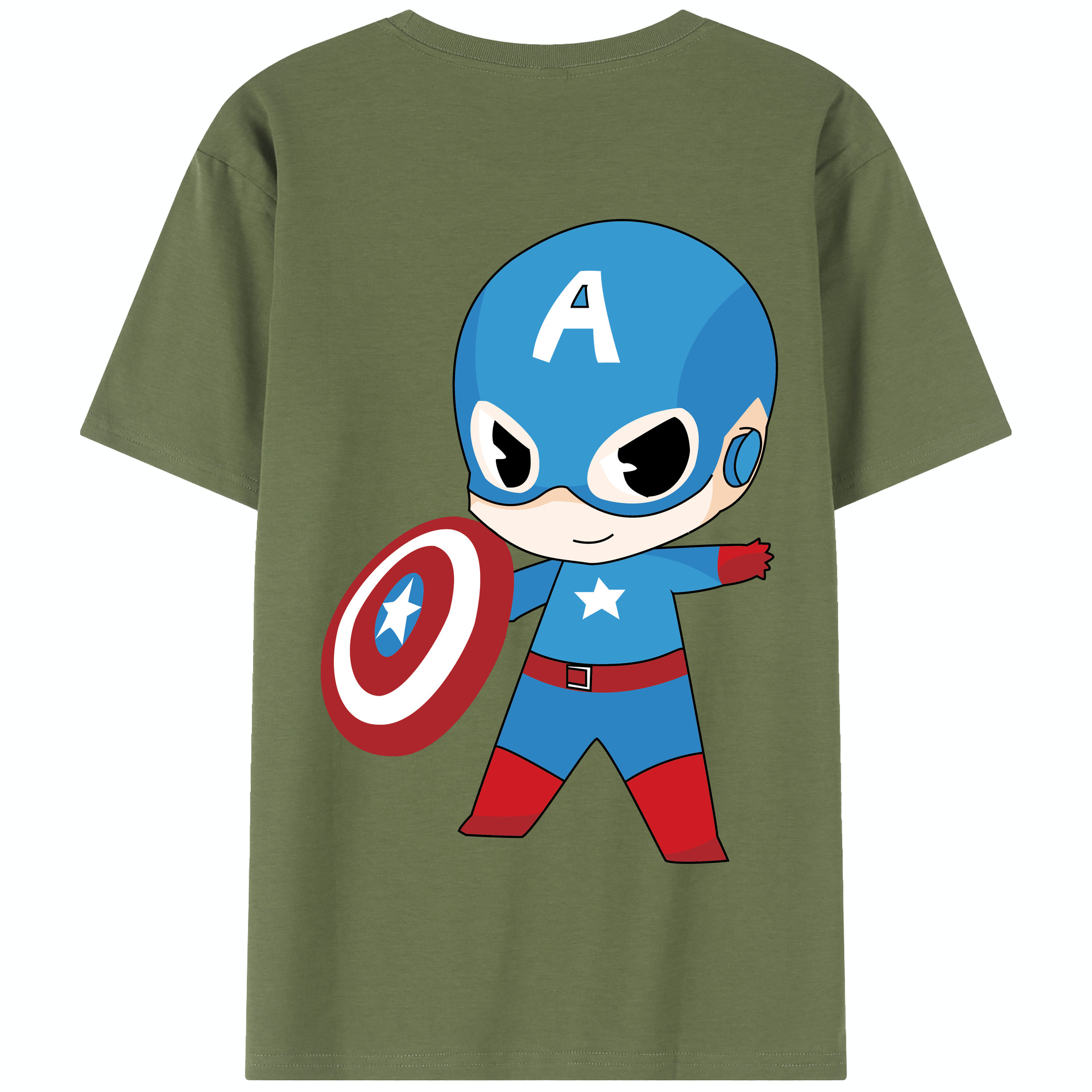 （画像用） アベンジャーズ The Avengers 綿100％半袖Tシャツ（背面プリント）